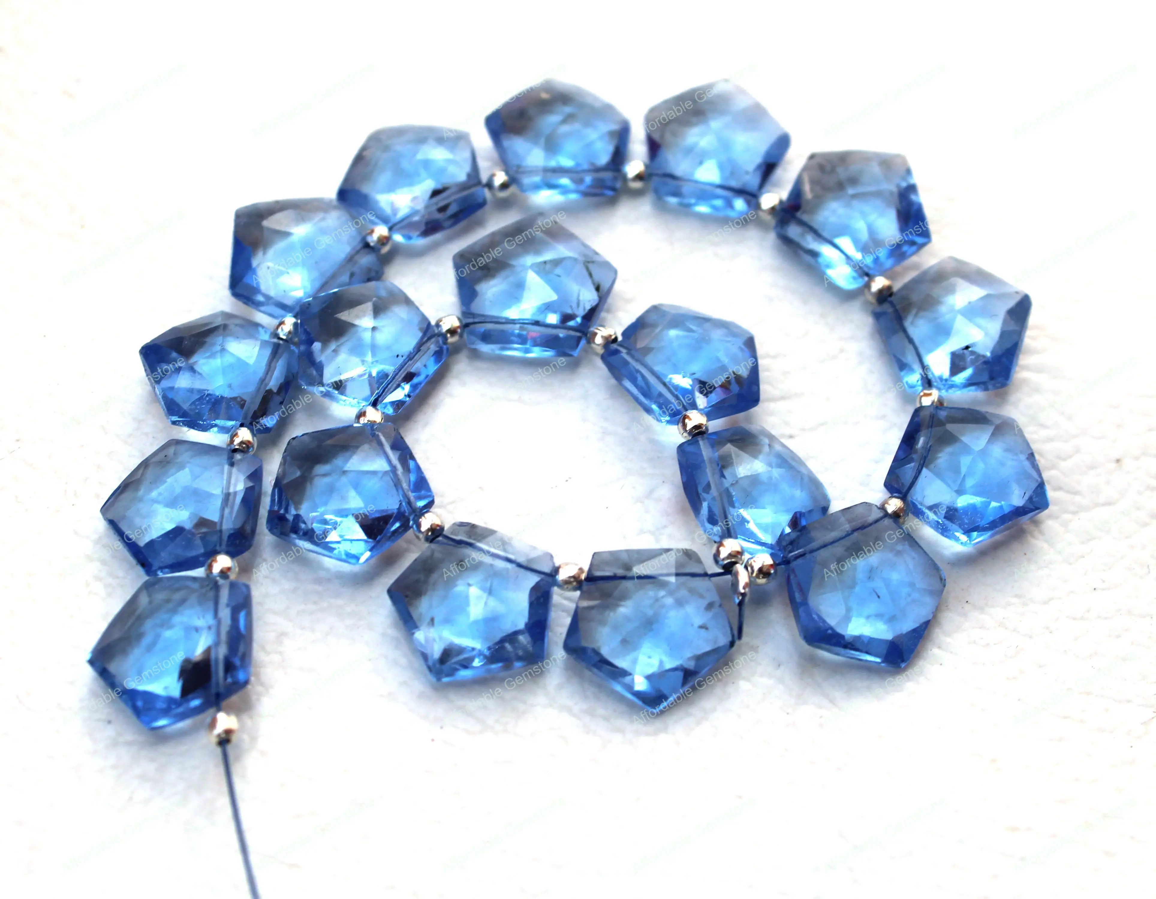 
Sky Blue Topaz Top Drilled Gemstone Handmade stone polished Gemstone Faceted gemstone Jewelry making stone Size 12x12 MM 