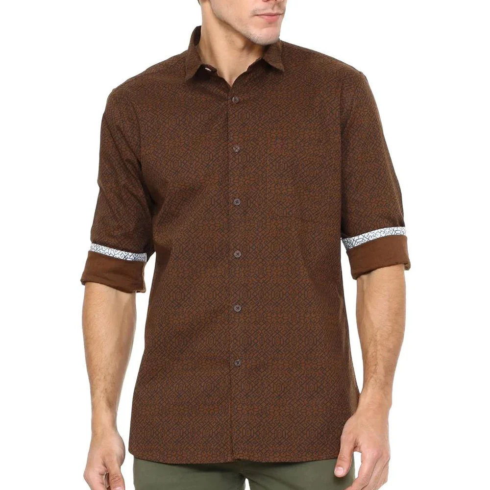  Мужская Фланелевая рубашка из 100% органического хлопка с 2 нагрудными карманами