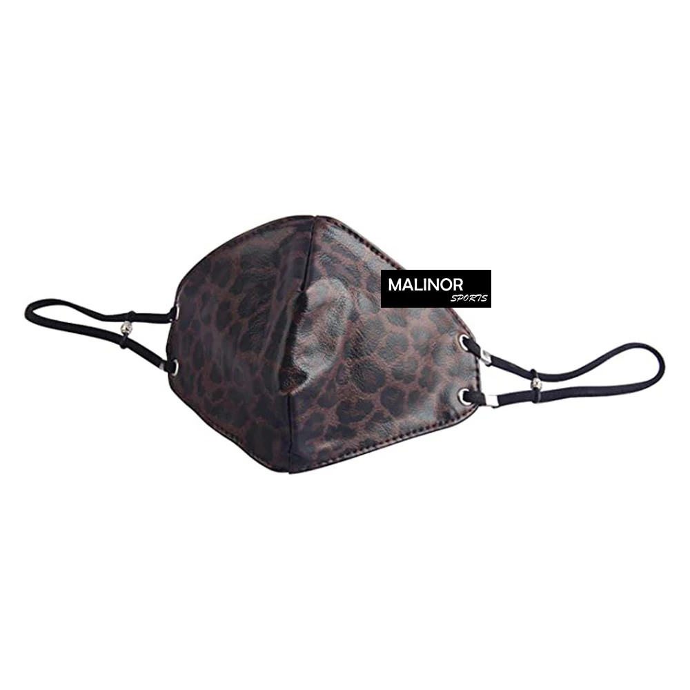 Print Leather Fashionable Face Cover Breathable Half Face Anti-Dust Sports Mask for Men Women