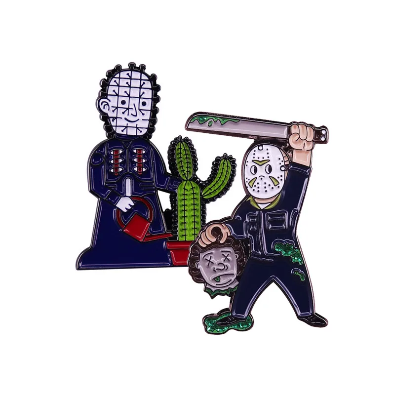 Halloween gifts custom made movie hard enamel horror lapel pin
