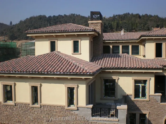 High Quantity Classic 370*180*140mm Spanish Clay Roof Tiles  Price