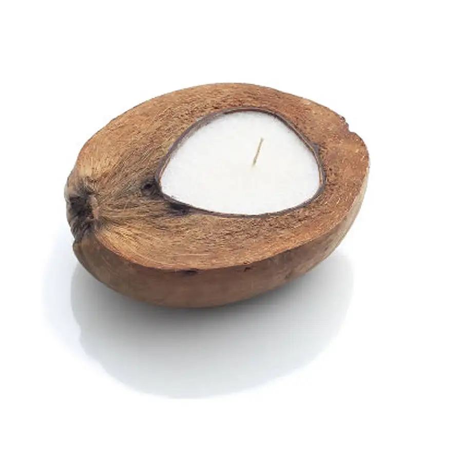 Viet Nam Coconut Candle in Husk Coconut Shell Candle With High Quality Wood Wicks 0084947900124