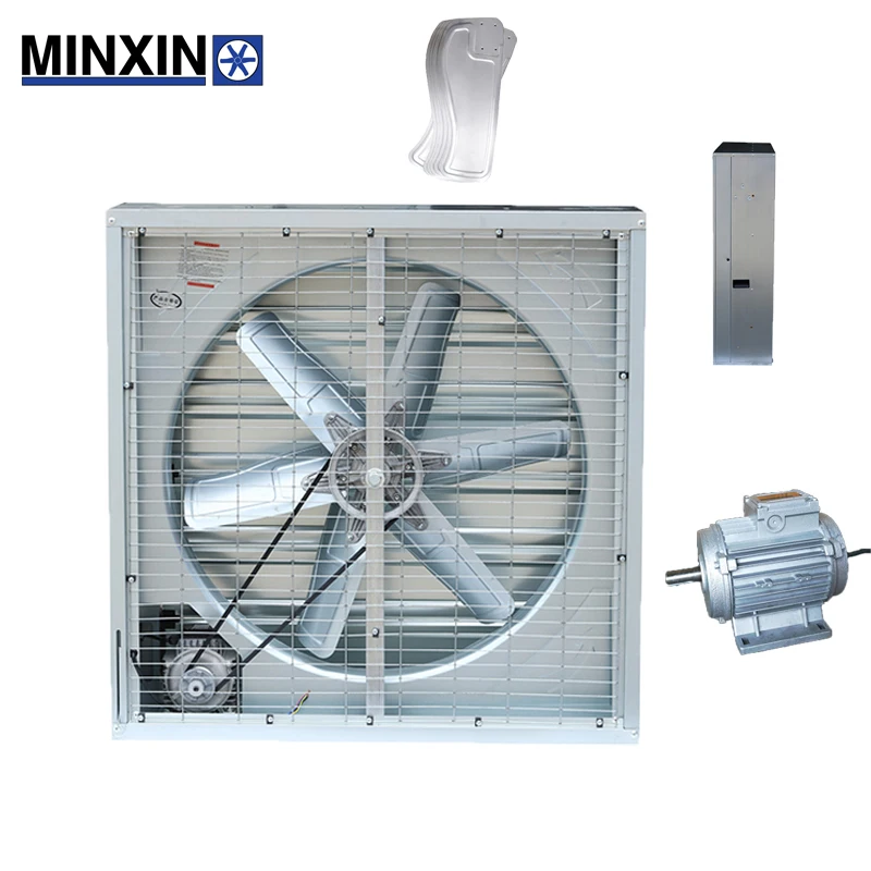 manufacturing industrial commercial exhaust fan ventilation with shutter for greenhouse fan