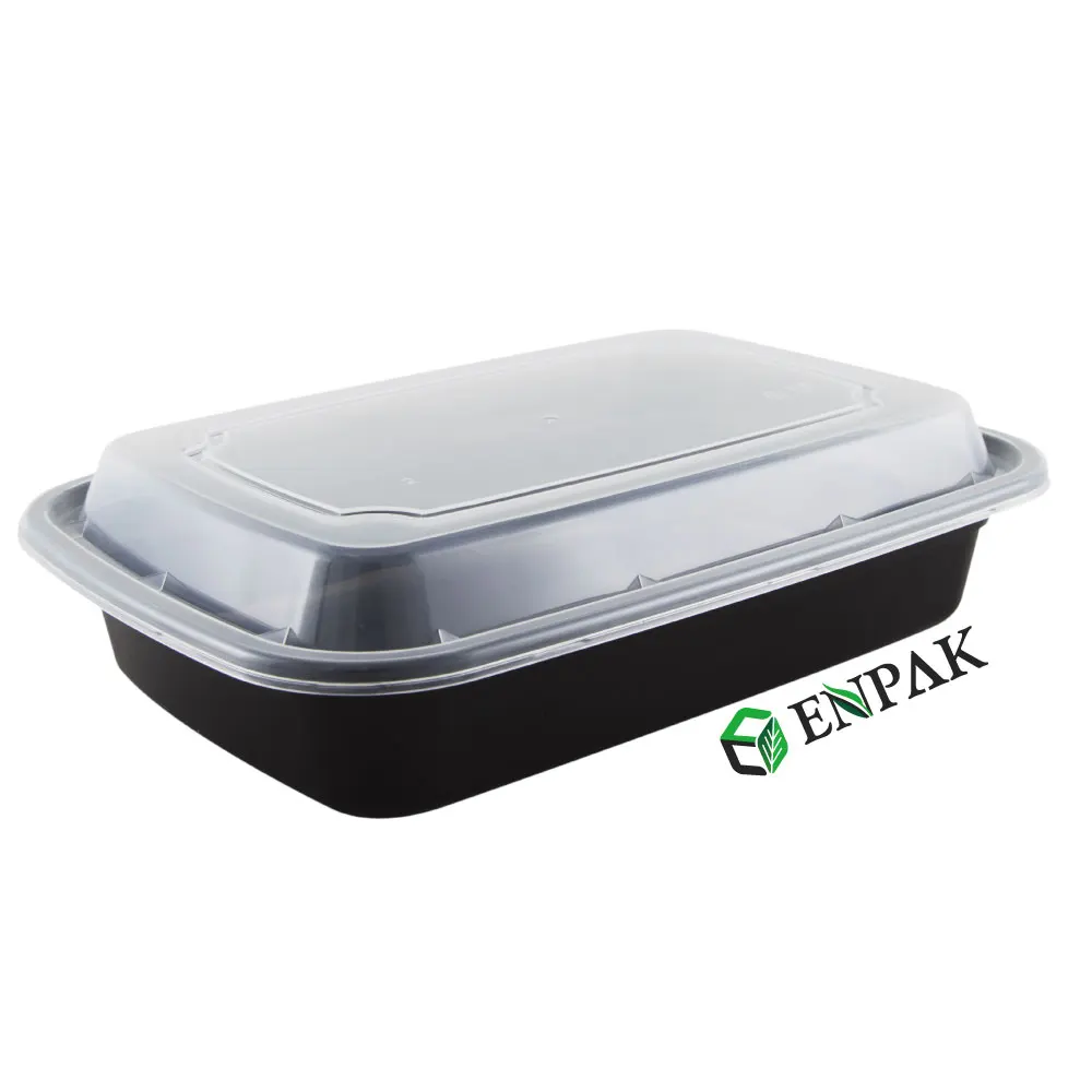Disposable plastic food containers 28 oz Meal prep PP boxes