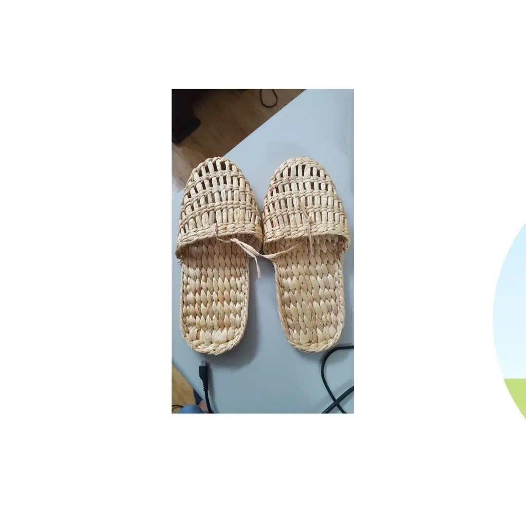 Women Shoes-  Summer Slippers for elegant women Seagrass Sandals hyacinth slip on