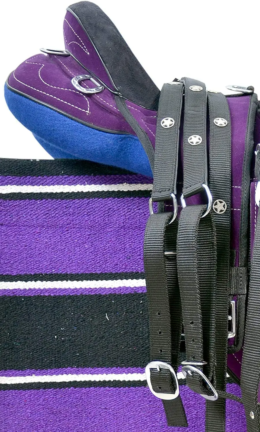 
Star International Synthetic Suede Australian Stock English Horse Saddle Tack 