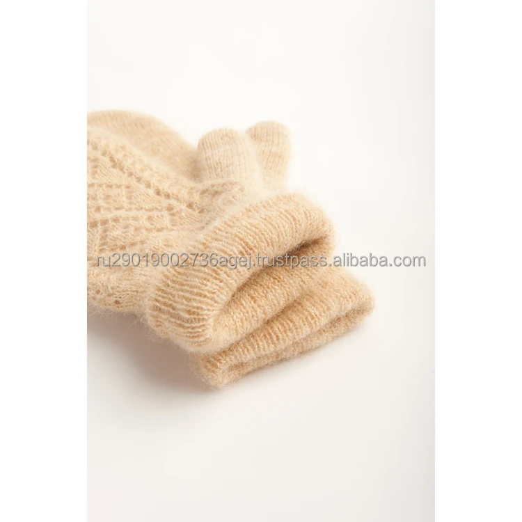 Высококачественные вязаные варежки для холодного сезона, изготовлены из высококачественного козьего пуха, надежный поставщик, женская вязаная одежда