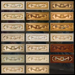 Grand Villa Royal Carved Wooden furniture  Baroque style European dining room table and chairs