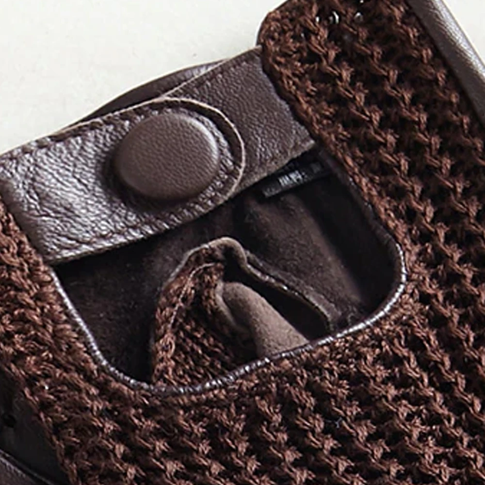 Мужские перчатки из овчины Deerskin мотоциклетные козьей кожи с закрытыми пальцами для вождения