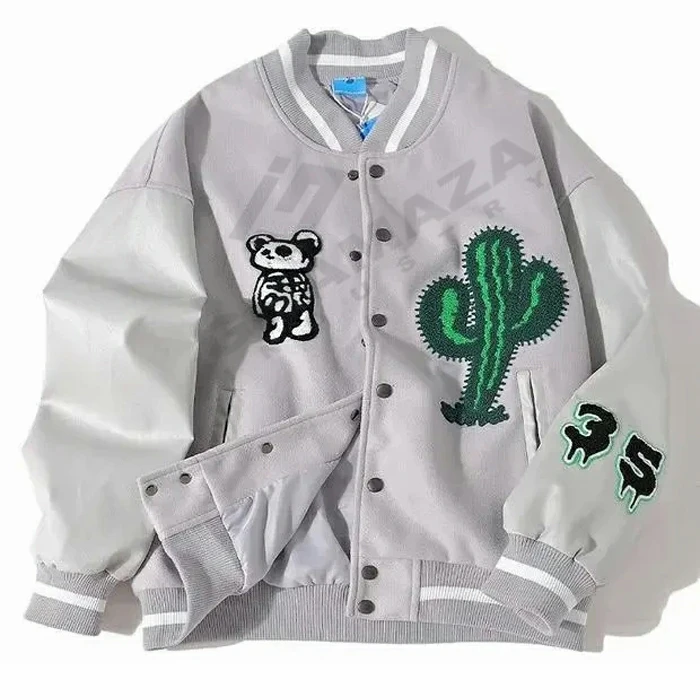 Коллекция 2021 года Высококачественная Мужская куртка-бомбер из шерсти на заказ с кожаными рукавами леттерманская куртка