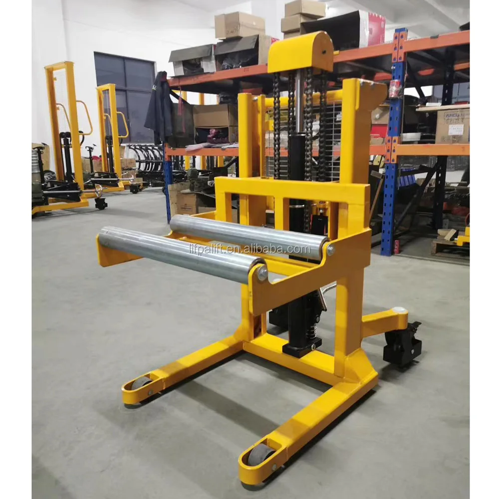 1000kg Portable Manual Hydraulic Roll Lifter