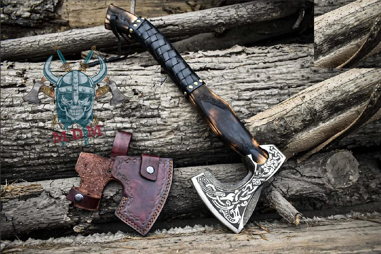 Топор и Ручной работы на заказ с валом из розового дерева топор для кемпинга викингом медведем день рождения годовщину