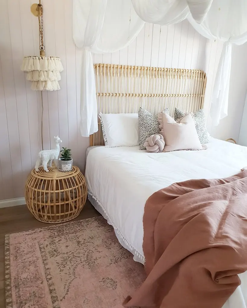 Vintage Rattan  Bedhead, Rattan Headboard new design