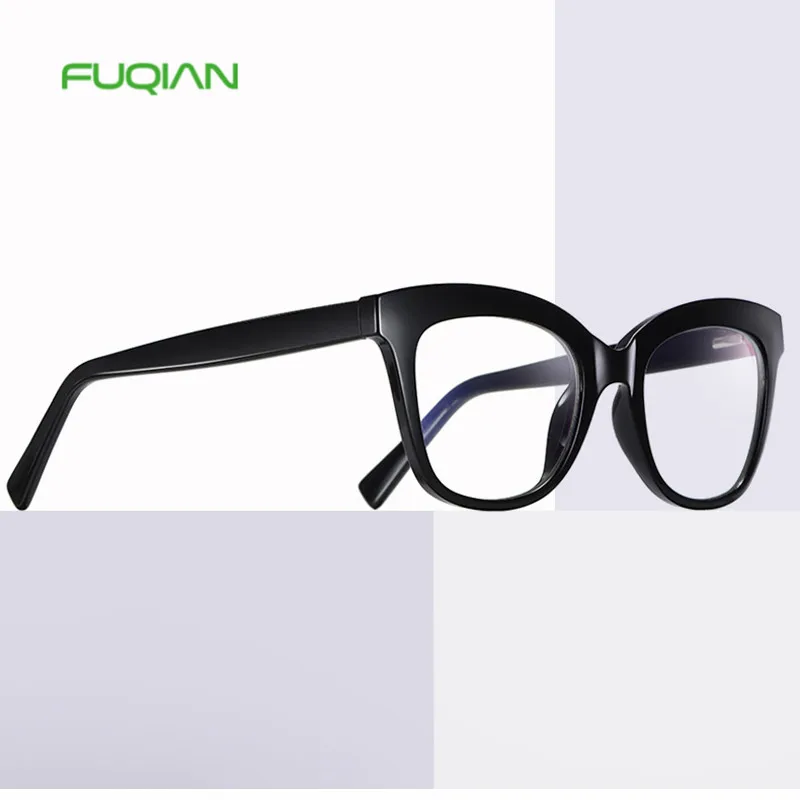 Trend Pin Anti Blue Computer Eyewear TR90 Spring Leg Transparent Myopia Glasses Frame