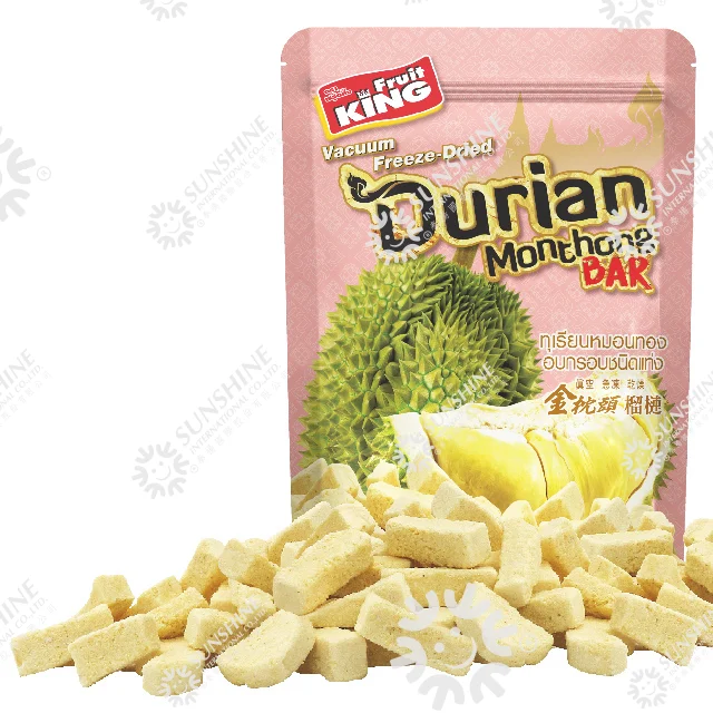 Organic Special Taste Premium Quality No Preservative Freeze Dried Durian Monthong Bar 100g Per Pack From Thailand
