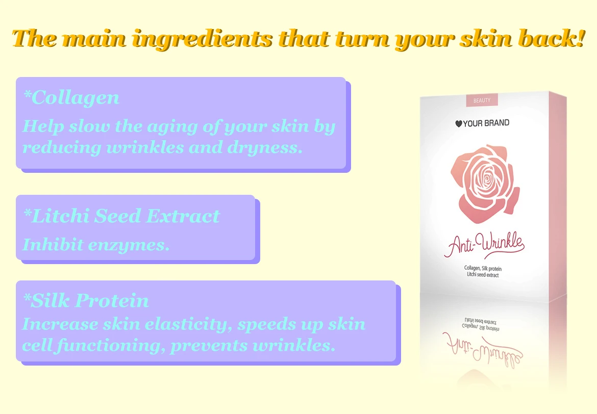 Hydrolyzed silk protein Anti Wrinkle Skin Care Dietary Supplements