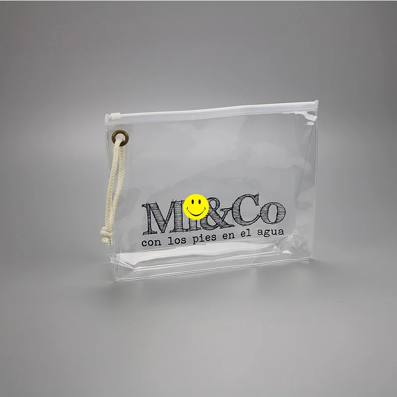 China Supplier   Waterproof Transparent Clear Cosmetic Zip lock Bag PVC Zipper Bag