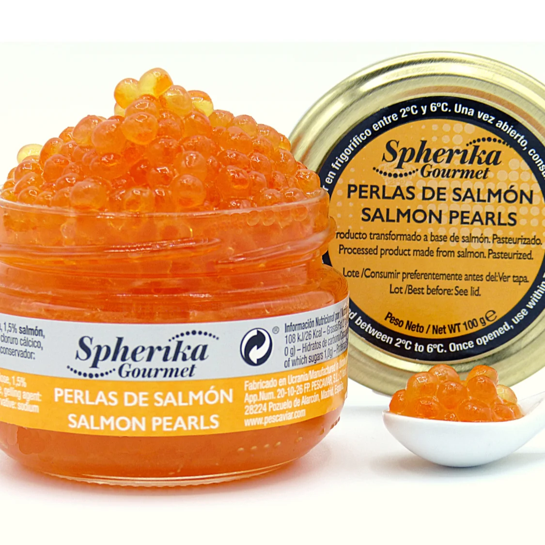 Salmon Pearls   Spherika Gourmet 100g (1700006063595)