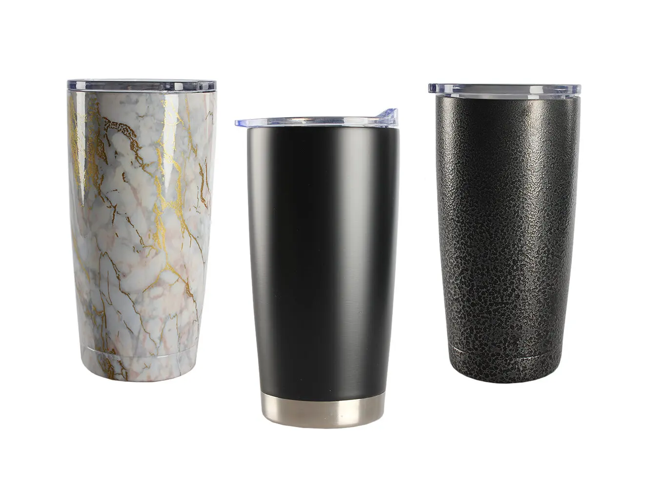 20oz Traditional Stainless Steel Tumbler Cup Features Splash-Proof Lid