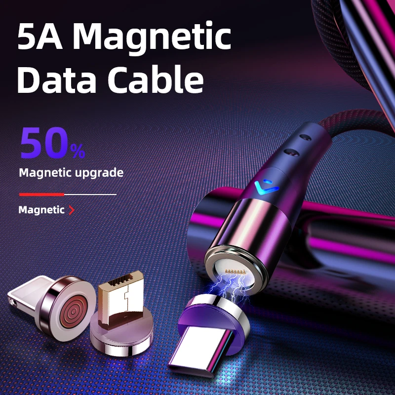 Оптом в наличии 5A супер быстрый зарядный кабель с разъемом типа C usb кабель 3 в 1 Магнитный кабель для зарядки мобильного телефона для быстрой зарядки линии