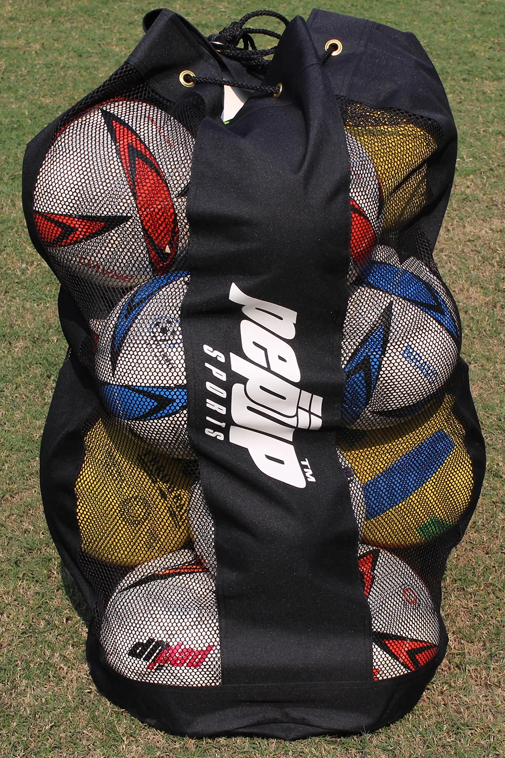 Pepup Ball Bag for 16 or 12  balls. Football Soccer Basketball Volleyball, for all sports. black