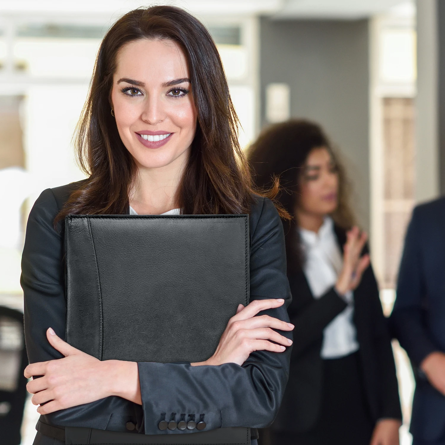 High Quality Leather File Folder Padfolio Letter Size Writing Pad Business Card Holder Unisex Ideal Gift Portfolio for Wholesale