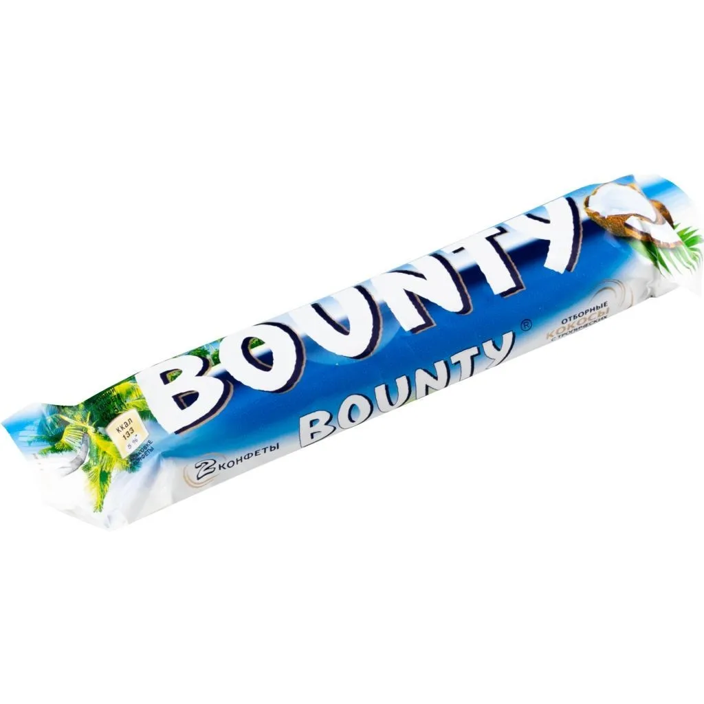 BOUNTY 57G*24 PIECES*12BOX COCONUT FILLED CHOCOLATE CANDY BAR STOCK READY FOR EXPORT FROM TURKEY