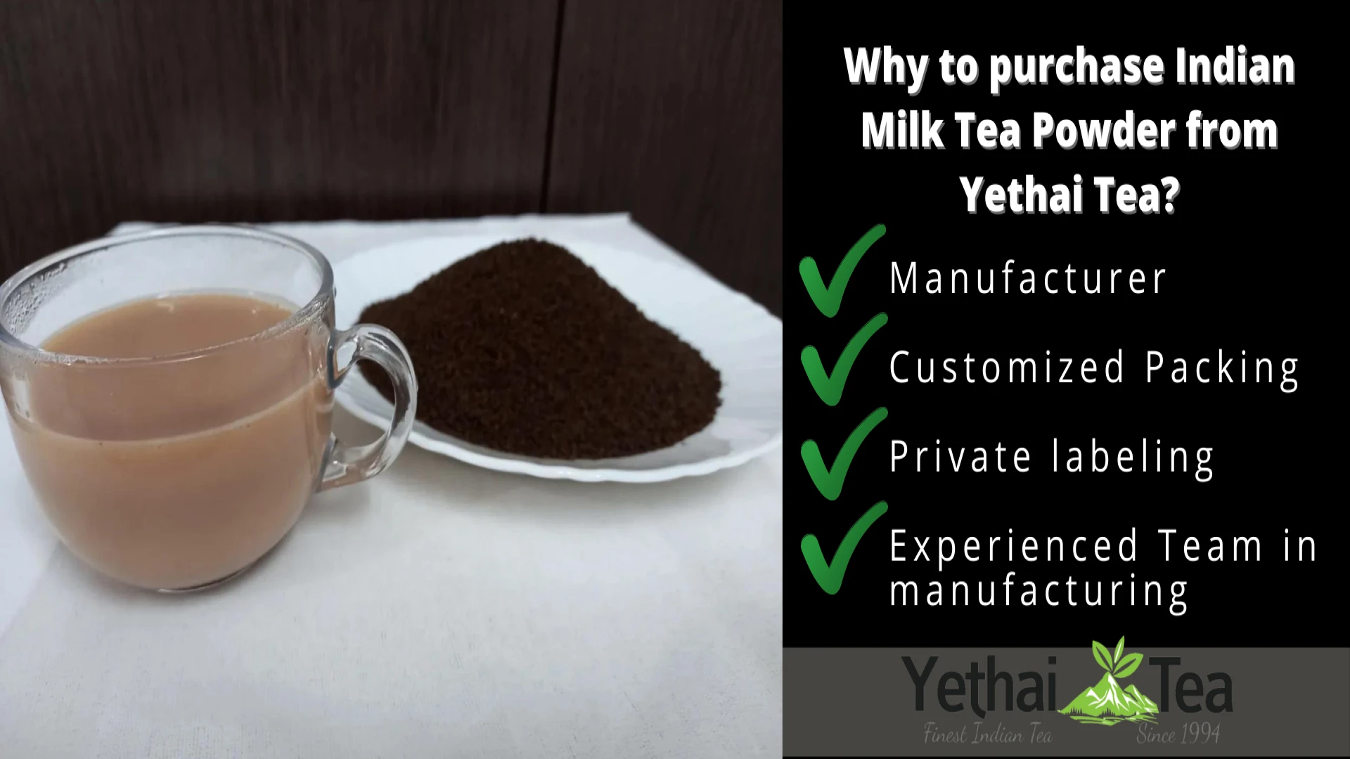 New Tea Loose in Bulk Wholesale good taste and aroma Indian High Quality Standards Black Tea Powder for Milk Tea in bottle box pack