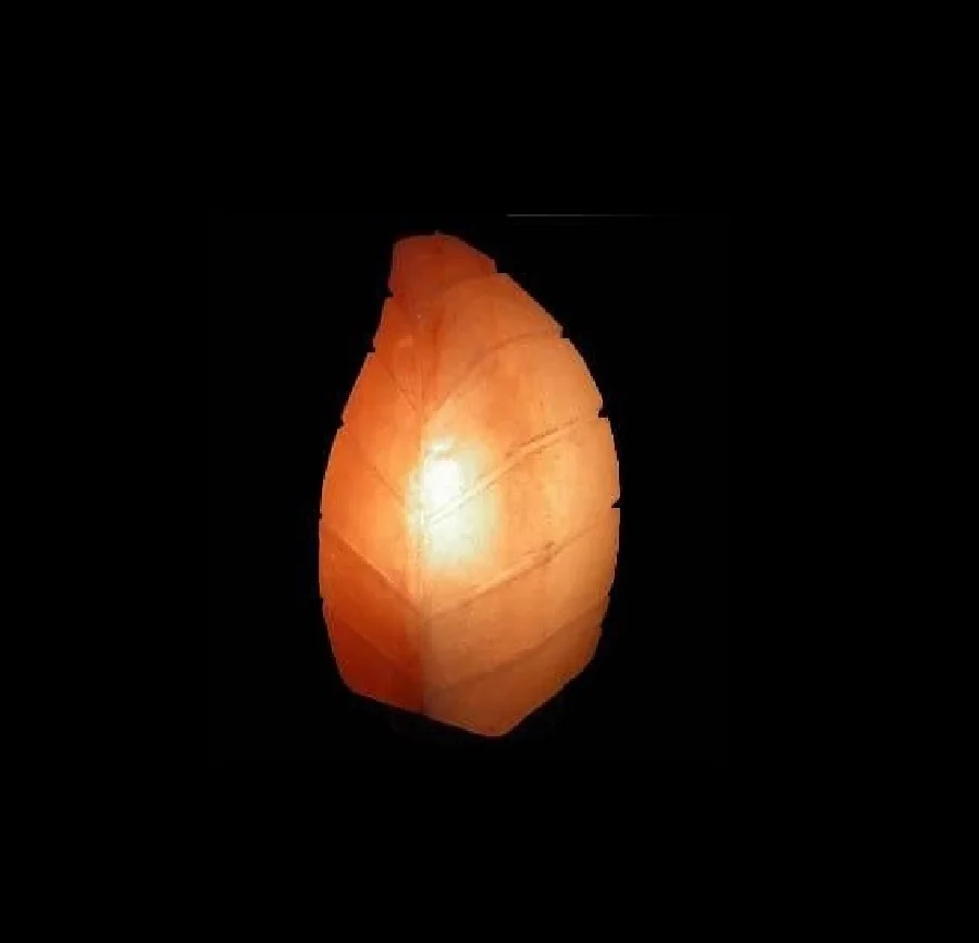 Новая новейшая дизайнерская соляная лампа для листьев, оптовая продажа, ручная работа, Гималайская соляная лампа, деревянная основа, белая кристаллическая Соляная Лампа