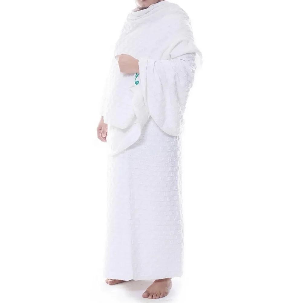 Muslim 100% Cotton Ihram For Hajj Umrah White Ihram Towel From Bangladesh