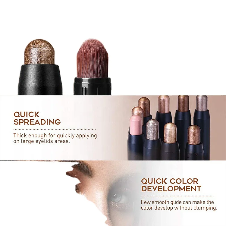 Wholesale  Personalized Eye shadow Pencil Stick Makeup eye-shadow Palette Pen Private Label