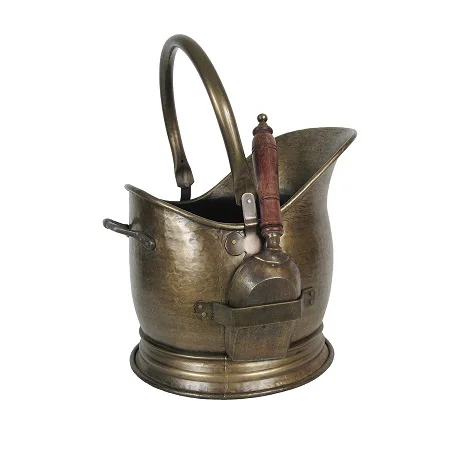 Handmade Pure Copper Coal Bucket With Shovel Premium Quality Customized Size Coal Bucket For Best Selling