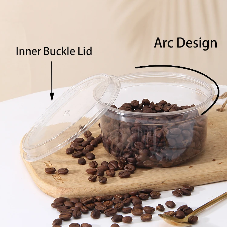 Wholesale Custom Clear Plastic Take Away 12 oz Salad Bowl Packaging PET Box For Fruit