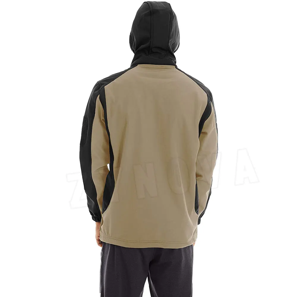 
Custom Print New Softshell Jacket Men Waterproof Windproof Thermal Fleece Outdoor Hooded Jacket Windbreaker Jacket 