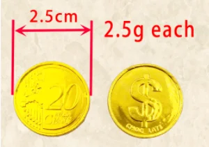 Best Offer from Vietnam Leading Chocolate Manufacturer Coin Shaped Chocolate with high quality 210g box