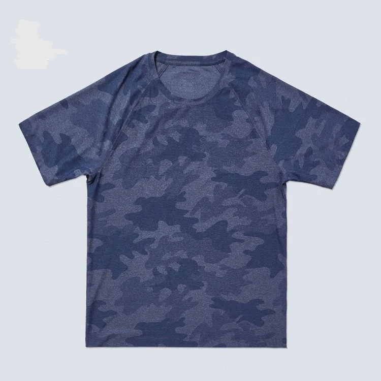 OEM Manufacturer Fashion Mens Crew Neck Raglan Sleeve Camo Sublimation Short Sleeves Custom T Shirt For Men