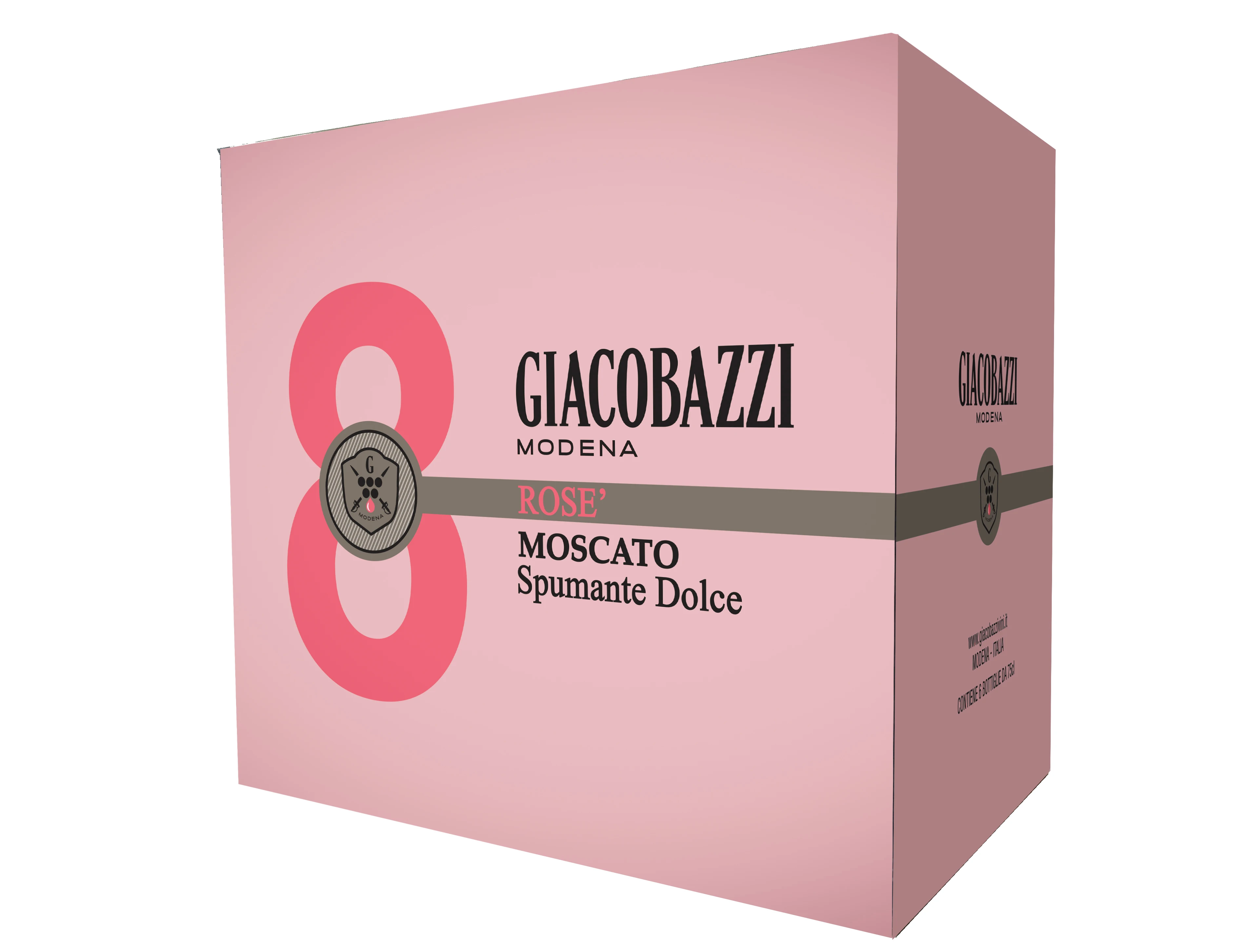 Made with italian aromatic grapes of Moscato Pink Spumante Dolce 750 ml special packaging