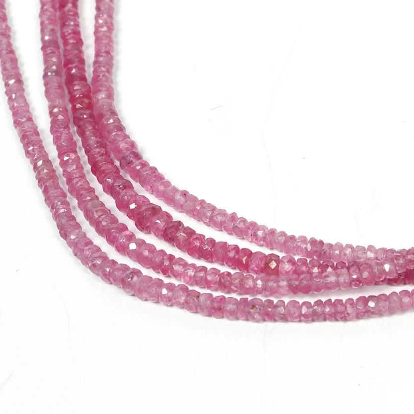
Best Quality Gemstone Extremely Rare Natural Red Spinel Faceted Rondelle Shape Gemstone Beads Red spinel faceted beads 