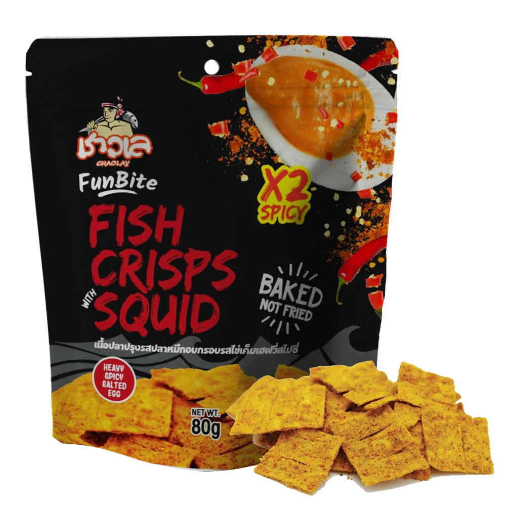 Лучшее качество морепродукты закуски рыба чипсы кальмар (тяжелые острые соленые яйца)-Сушеные Рыбные из Таиланда