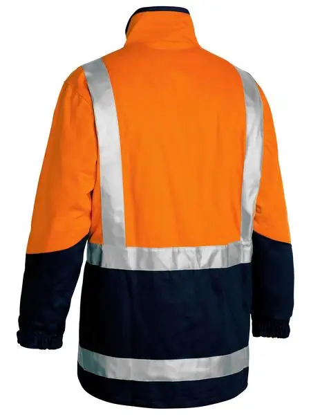 Water Resistant Hood High Reflective Tape Windbreaker Safety Jacket