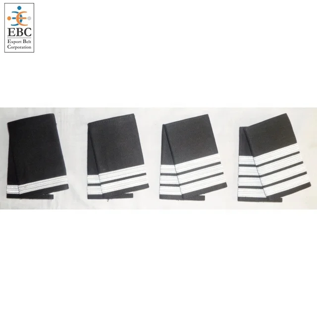 OEM Pilot Ranking Stripes in Silver Braid or Gold Lace Major Airlines Pilot Epaulets