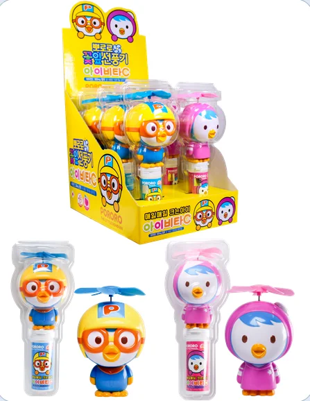 
Children loved cartoon characters PORORO I VITA-C petal fan toy 