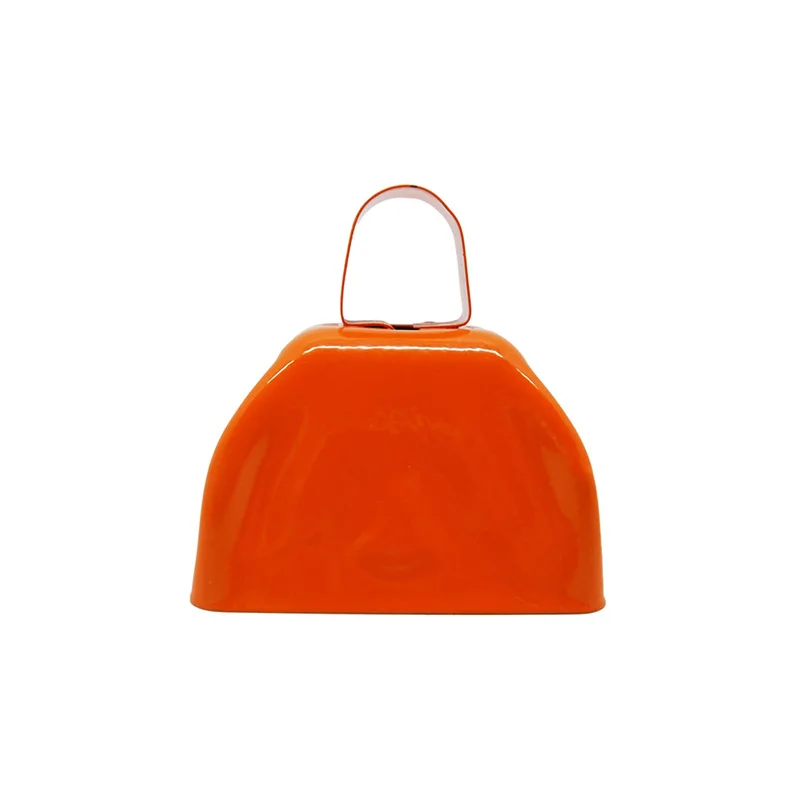 Factory Wholesale Custom 3 Inch Sport Bell Musical Toys Baby Hand Sleigh Jingle Bell Stick Cowbell/