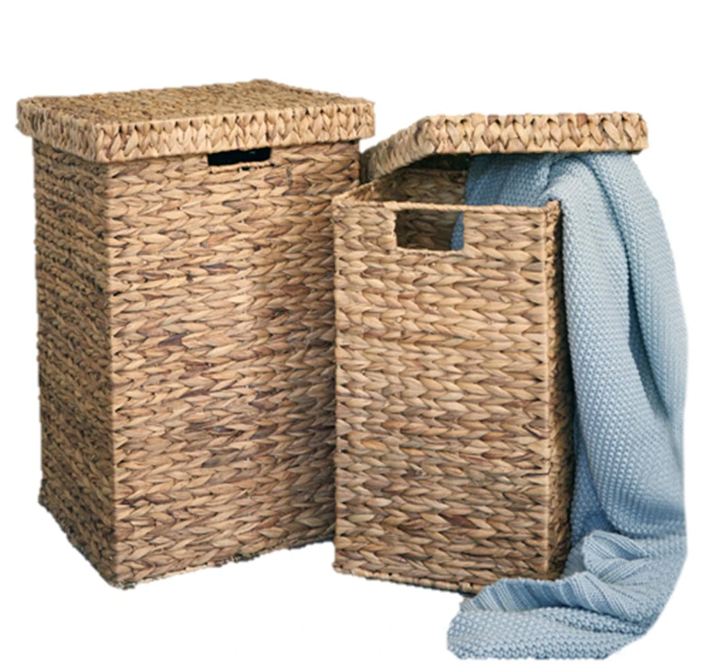 Корзина для белья с водяным Гиацинтом коробка хранения белой подкладкой вьетнамские изделия ручной работы