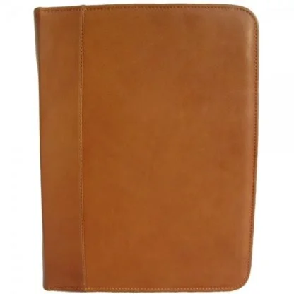  Leather ring binder zip closure folder with 3