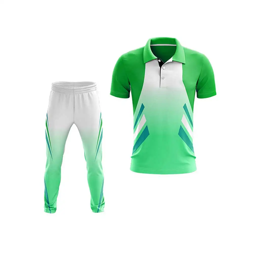 Latest Design High Quality New Arrival Wholesale Customized Logo Printing 2024 Polyester Sports Cricket Uniform