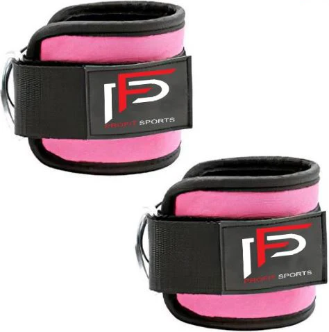 High Quality Pink Gym Ankle Straps with Neoprene Padding Wholesale Cable Machine Fitness Equipment Protection Function