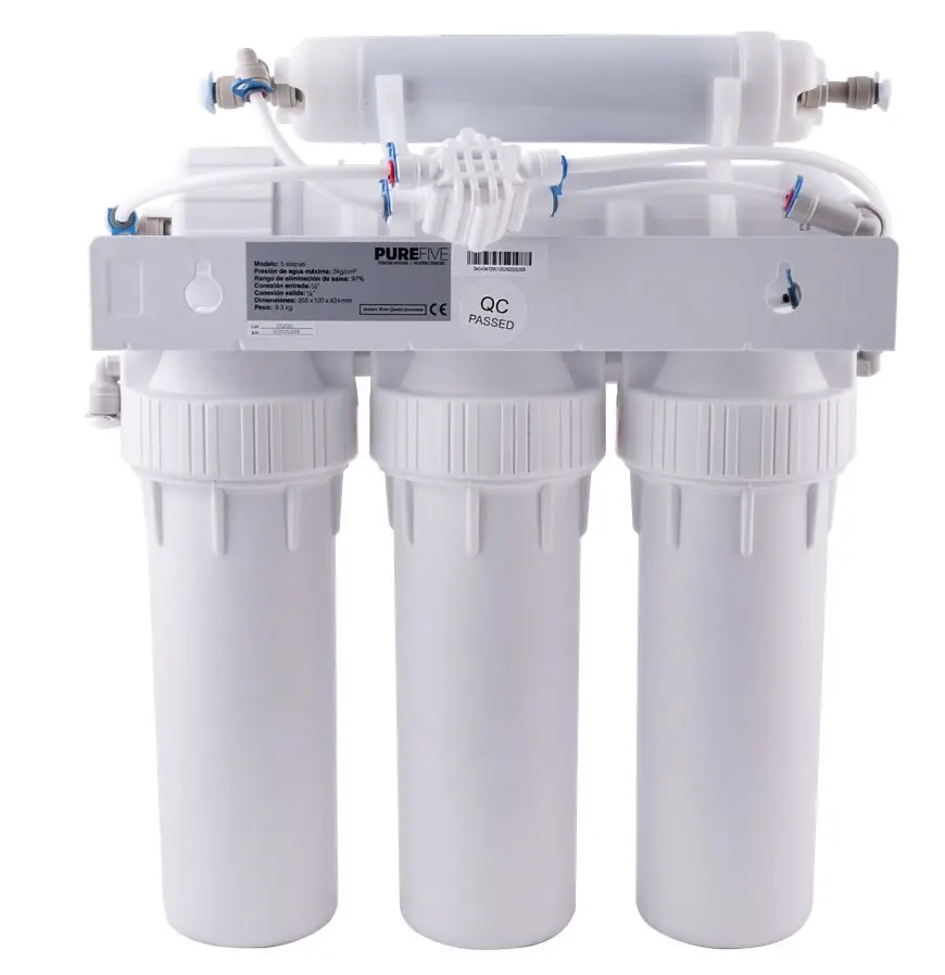 High production 5 Stages reverse osmosis 75GPD with external 5L tank without pump for home, offices, kitchen