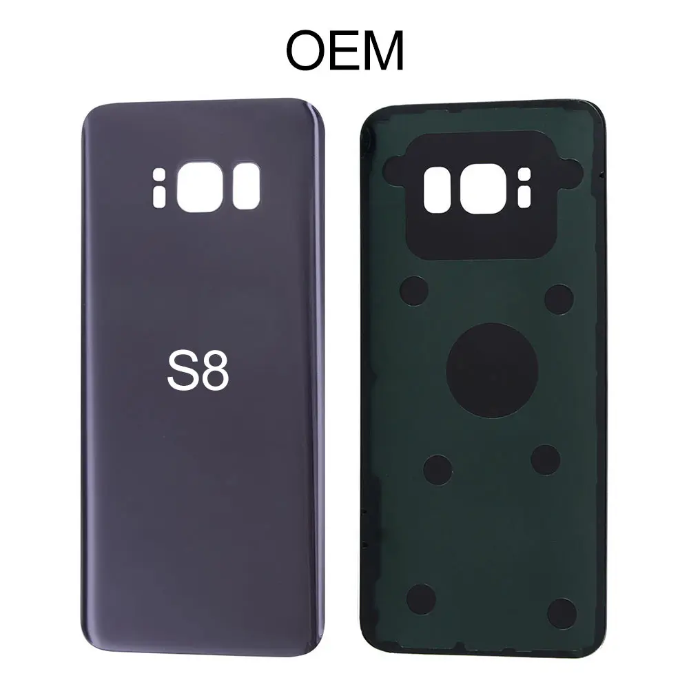 Hot Selling Mobile Phone Back Glass Housing For Samsung S8 Wholesale Factory Price Back Cover With Sticker Panel Replacement
