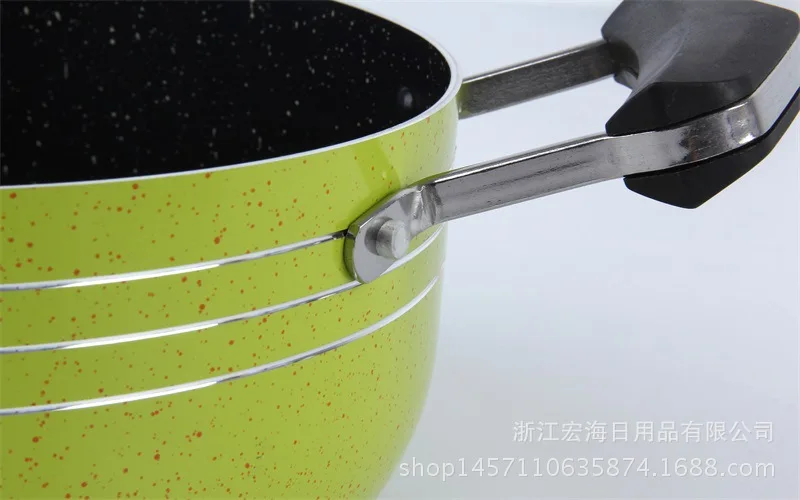 Pressed Aluminum Non-stick Heightened Color Casserole Pot Cookware For Kitchen